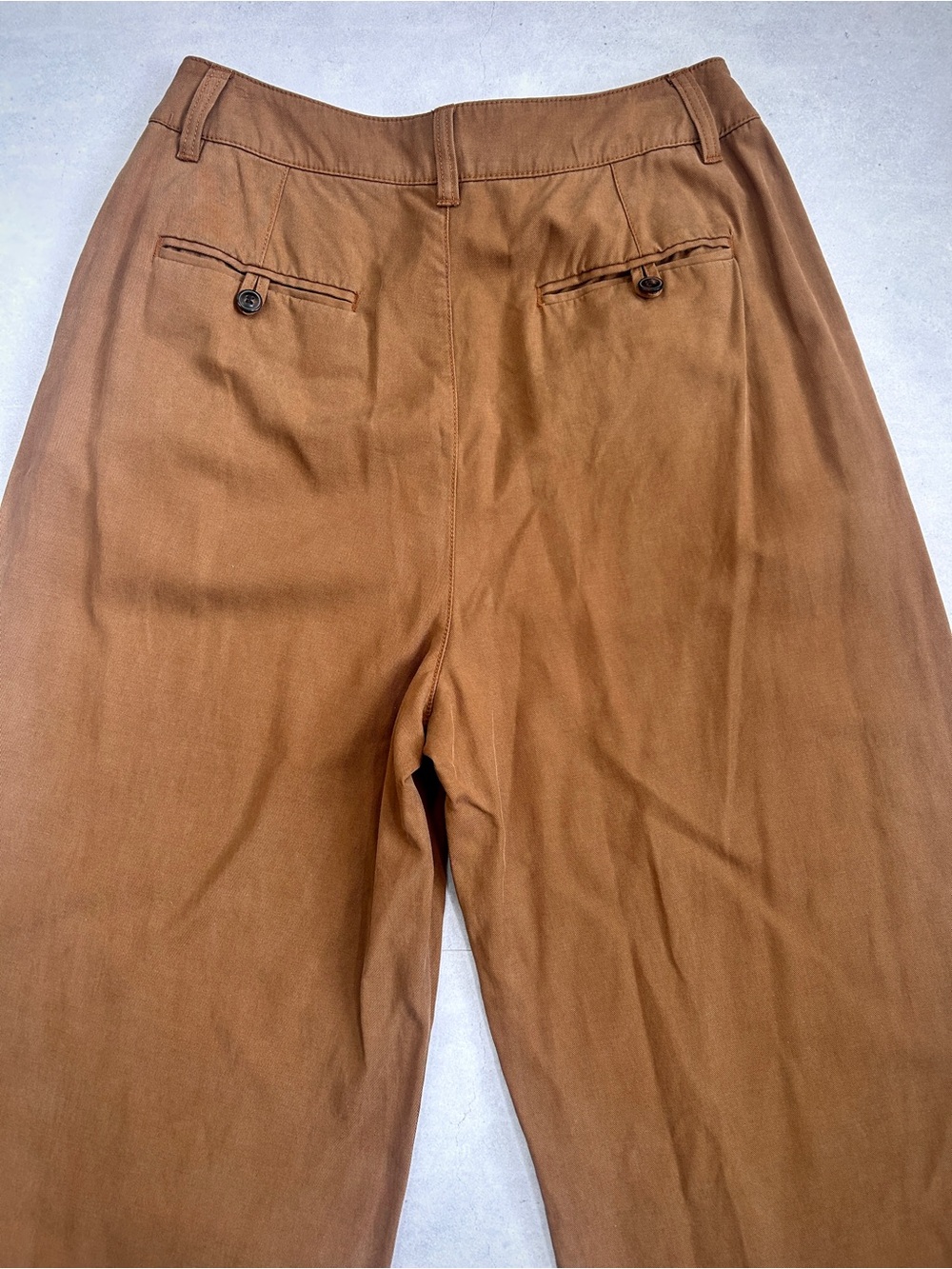 Madewell Harlow High Rise Wide Leg Trouser Pants in Acorn / Warm Brown Size 4 - Picture 9 of 16